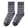 Warm Wool Socks for Men Winter Thermal Thick Crew Socks Vintage Style Retro Pattern Socks for Cold Weather
