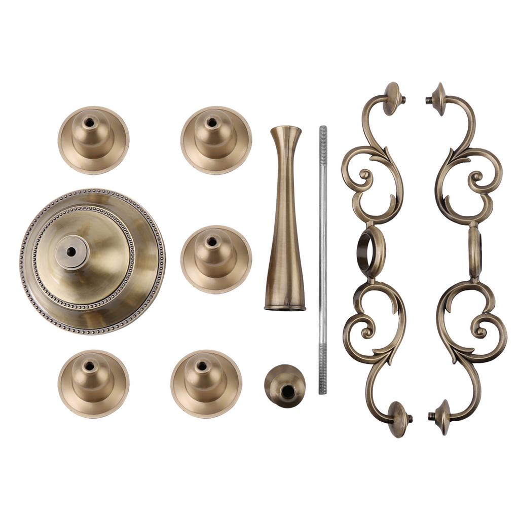 5 Arms Alloy Candle Holder European Style Candelabra Wedding Candlestick Home Decor Bronze