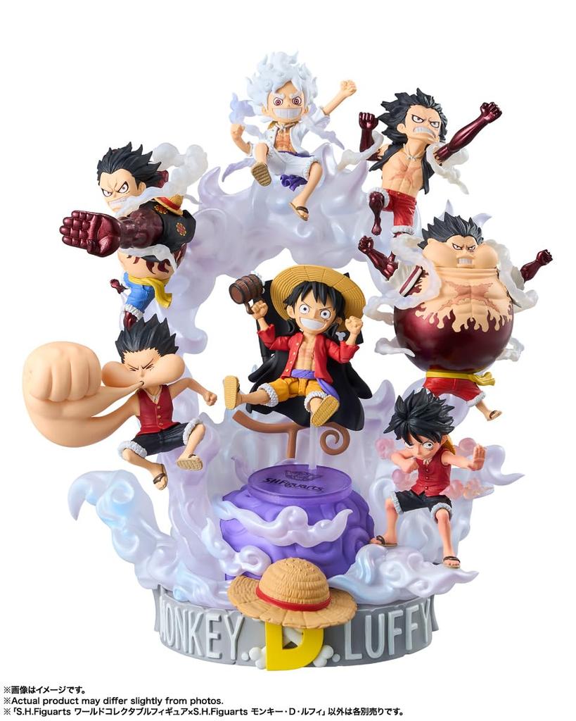TAMASHII NATIONS World Collectable Figure x ONE PIECE Monkey Luffy 75 мм окрашенная подвижная фигурка SHFiguarts D. приблизительно. ПВХ и АБС