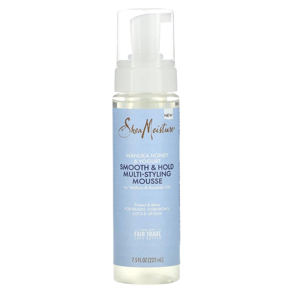 Manuka Honey & Yogurt, Smooth & Hold Multi-Styling Mousse with Mapura & Baobab Oils, 222 Ml (7.5 Fl Oz)