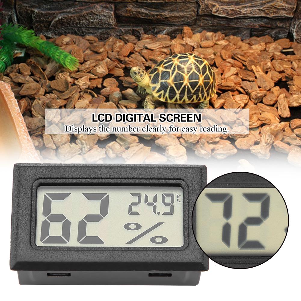 Embedded Digital Hygrometer Thermometer Humidity Temperature Monitor with Built in Probe Black