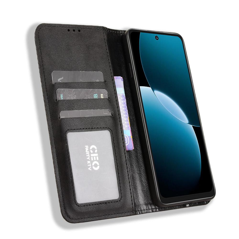 For Huawei Enjoy 80 Leather Case Wallet Stand Retro Texture Phone Cover