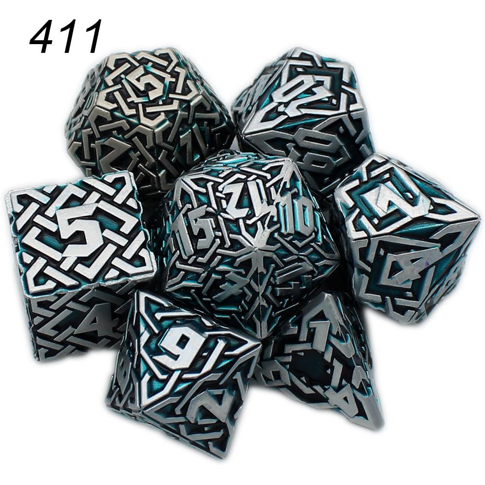 Solid Polyhedral Dice for Role Playing Game, Metal Dice, D & D, DND, Rpg, Rol, Pathfinder Board Game, New Style, 7Pcs, 2023
