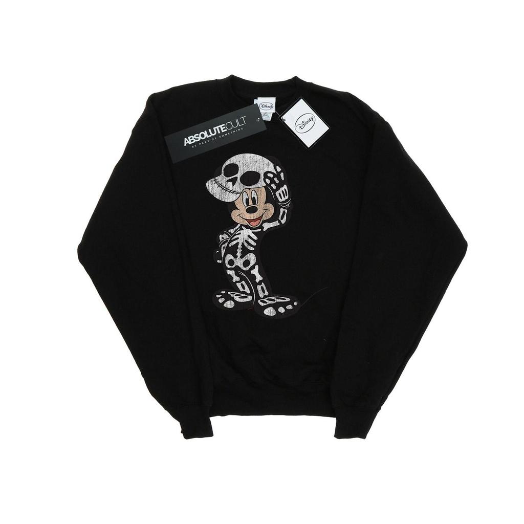 Disney Mens Mickey Mouse Skeleton Sweatshirt