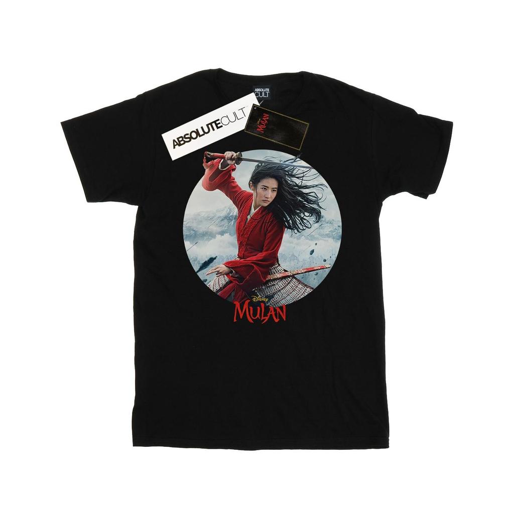 Disney Womens/Ladies Mulan Movie Sword Poster Cotton Boyfriend T-Shirt