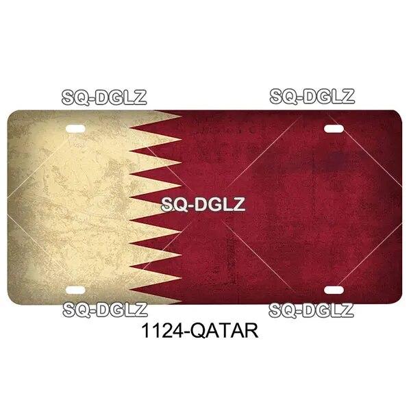 [SQ-DGLZ]P-S Country Flag 15x30cm Plate Metal Sign Vintage Tin Sign Wall Decor For Club Travel Poster Saudi Arabia/Russia