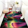 1PC Elegant Flamingo Print Carpet for Living Room Bedroom Sofa Doormat Home Decor Area Rugged Non-slip Floor Mat Large Size