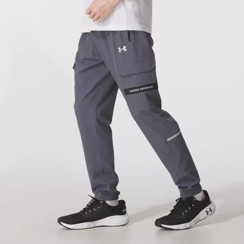 Under Armour Технические Повседневные Дышащие Повседневные Вязаные Брюки для Бега Мужские Низ Серый 6004966-025