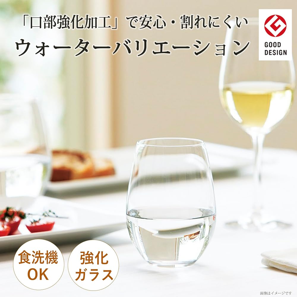 Toyo Sasaki Glass Water Variation Tumbler 490ml 6-Pack Good Design Award Winner HS Hard Strong HS