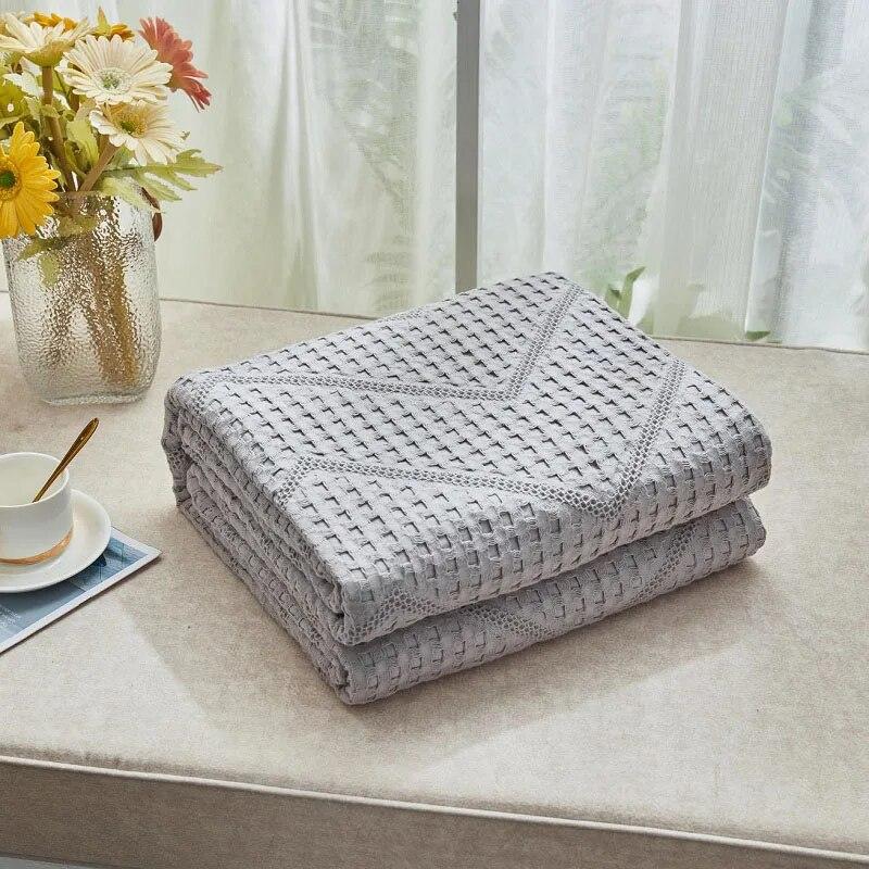 Японское клетчатое хлопковое одеяло, марлевое летнее одеяло, одеяло с кондиционером, двуспальное покрывало для маленьких детей и взрослых, покрывало на кровать