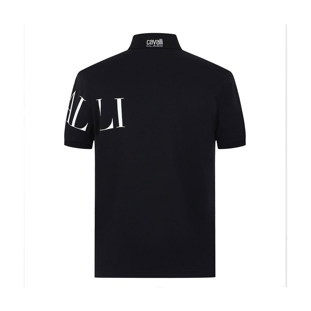 Classic Casual Men's Polo Shirt with Letter Logo