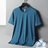 8XL Summer Ice Silk Quick Drying Short Sleeve T-shirt Men Plus Size Loose Breathable Thin Sports Fitness Tee Man Top