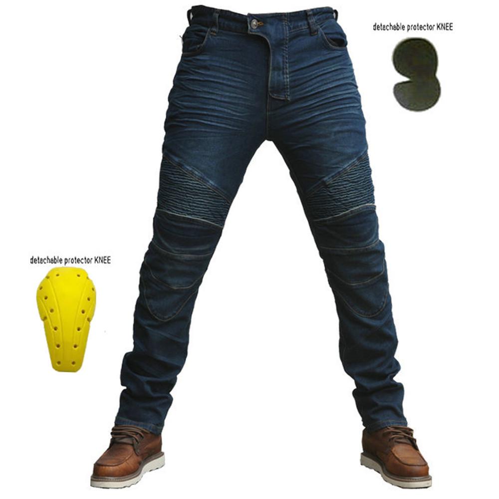 Unisex Motorcycle Racing Denim Pants with Protective Gear