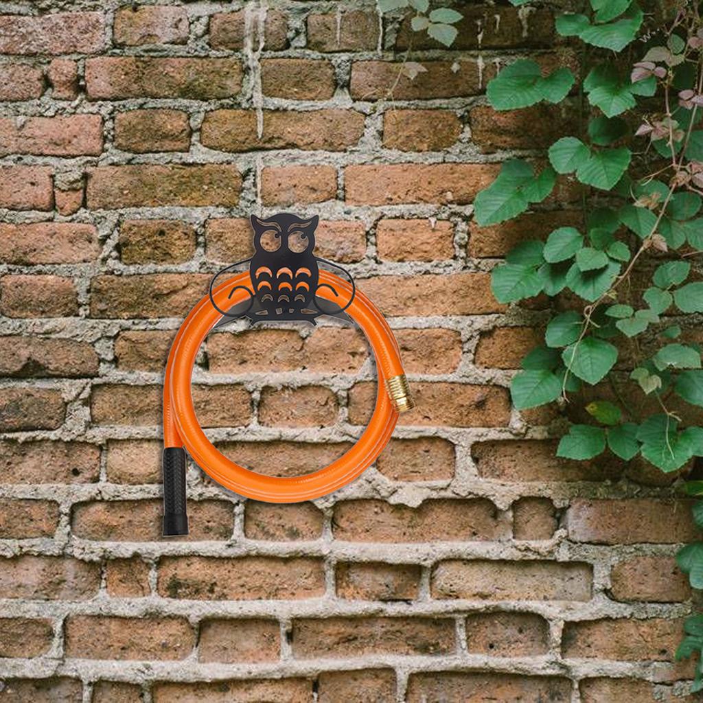 Металлический крючок Железный Прочная грузоподъемность Металлический крючок для хранения шланга для сада Во дворе Сова 27x20x16см