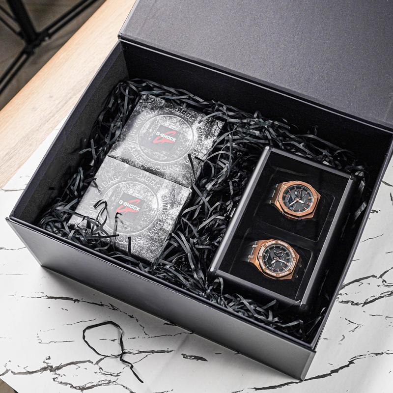 Casio Унисекс Жидкокристаллические, Аналогово-цифровые Двойной дисплей Серия 48,5 мм Черные часы GA-2100-1A1(Watch8--)