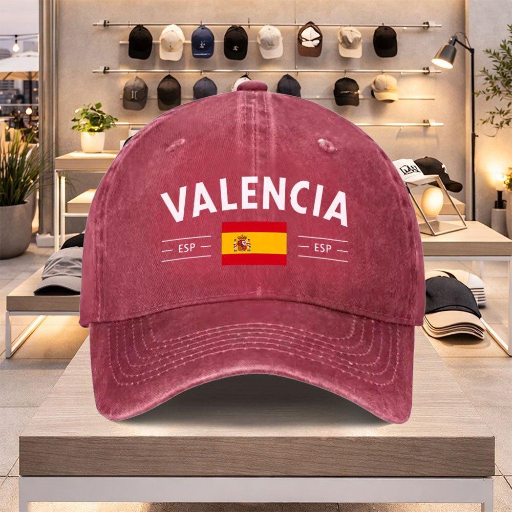 Valencia Spain Flag Baseball Cap Lightweight Adjustable Unisex Casual Sports Hat for Spring Summer Valentines Day