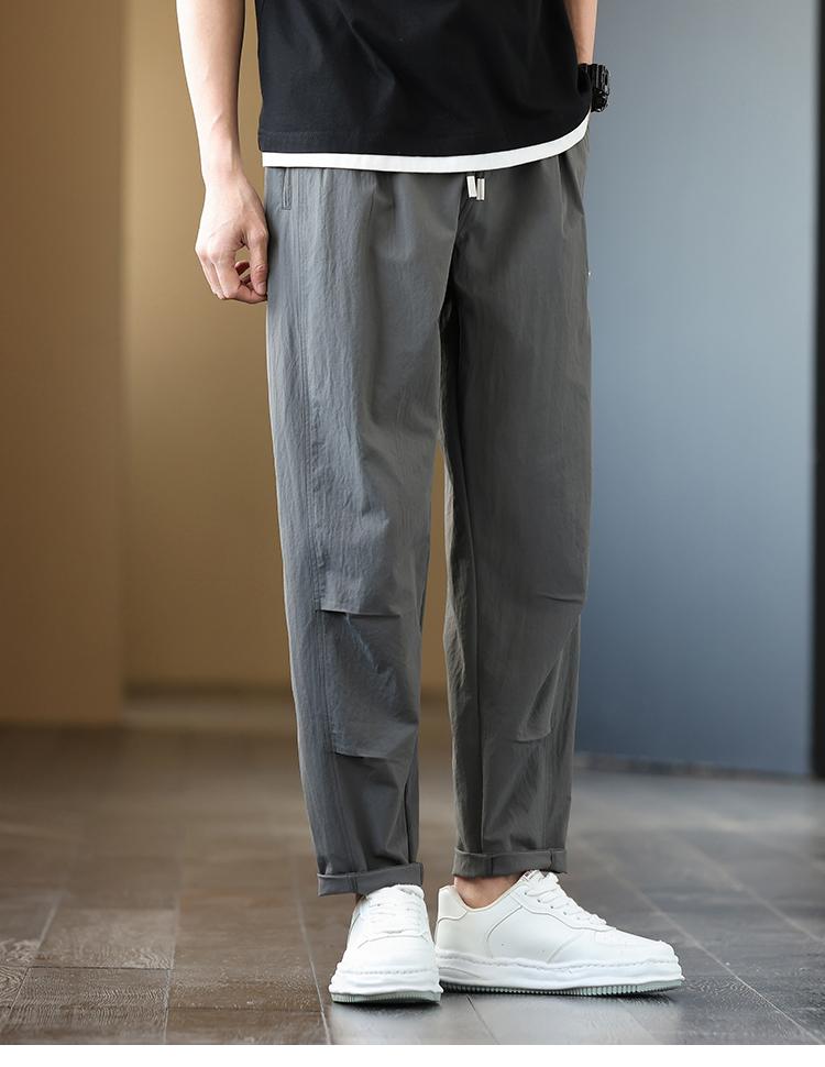 Elastic waistband drawstring mountain workwear, paratrooper pants, tapered outdoor men's casual pants