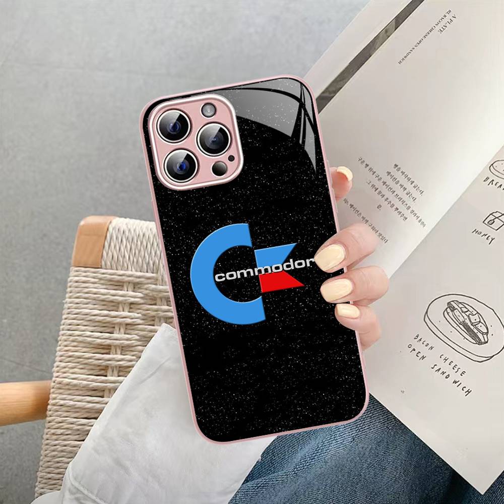C-Commodore 64 Tempered Glass For Iphone 14 13 12 11 Pro Mini XS MAX 14Plus X XS XR Fundas