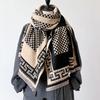 Новейший дизайн Зимние двухсторонние жаккардовые кашемировые шарфы Высокое качество Женский утолщенный платок-пашмина Женский шерстяной шарф