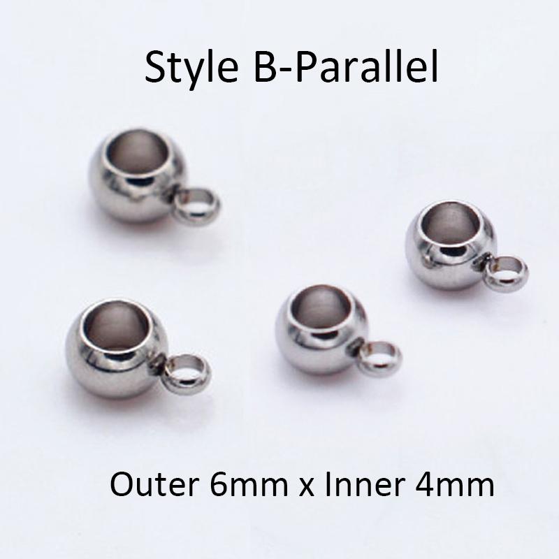 10pcs Stainless Steel Spacer Beads Pendant Charms Clasps Gold Color Bail Beads for DIY Jewelry Making Findings Hole 2-4mm Beads