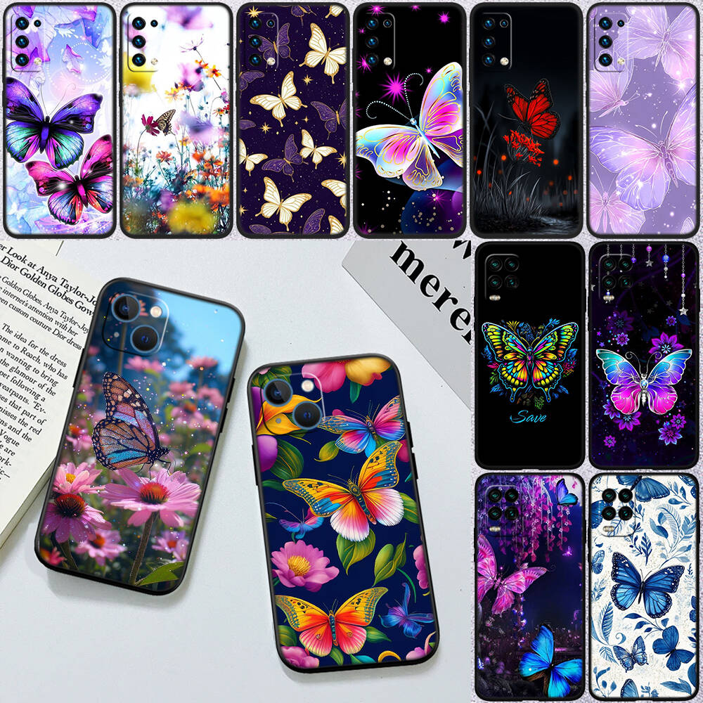 Colorful Butterfly Phone Case for Xiaomi Poco C40 C51 C50 C55 C65 C71 C75 C85 F8 F7 F6 F5 F3 F2 X7 X6 X4 X3 M7 M6 M5 M4 M3 M2 Pro