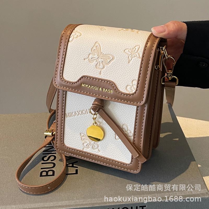 Summer messenger small bag women's 2025 new trendy small square bag high-end shoulder bag popular super hot mobile phone bag