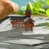 Chinese Belvedere Statue Ancient Building Model Japanese Pavilion Decorations Miniature Zen Garden Aquarium Bonsai Ornaments