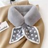 Scarf Women's Autumn and Winter Plush Cross Scarf To Keep Warm Imitation Rex Rabbit Fluffy Scarf