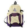 Simple Korean Style Lightweight Dual Shoulder Bag Casual Color Block Large Capacity Backpack For High School