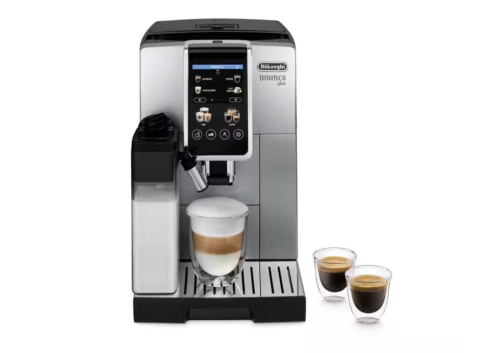 Delonghi | Coffee machine | Dinamica Plus ECAM380.85.SB | 15 bar pump pressure | Built-in milk frother | Automatic | 1450 W | Stainless steel/black