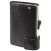 GORBE Italian Leather Aluminum Card Holder (Black)