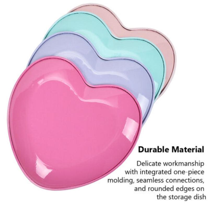 Поднос из нержавеющей стали в форме сердца для хранения украшений и нейл-арта