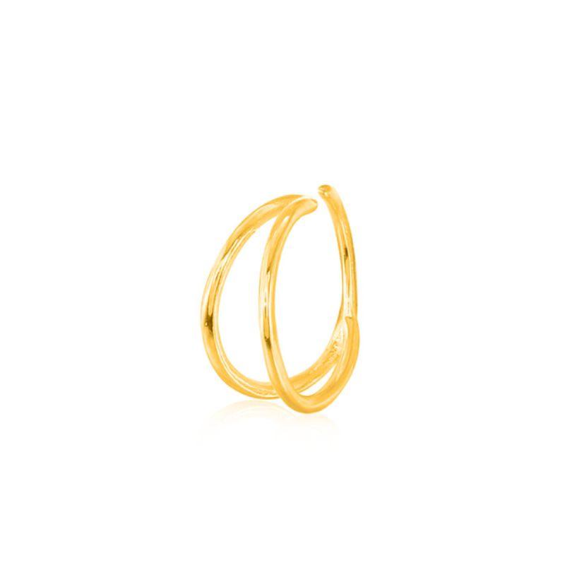 Ring Female Double Layer European and American Style Simple Personality Puncture Hypoallergenic Earring Bone Ring Nose Ring Male Puncture Handsome