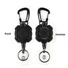 Keychain Ring Portable Stretchable Thickened Carabiner Telescopic Wire Rope Buckle Carabiner Mountaineering Use