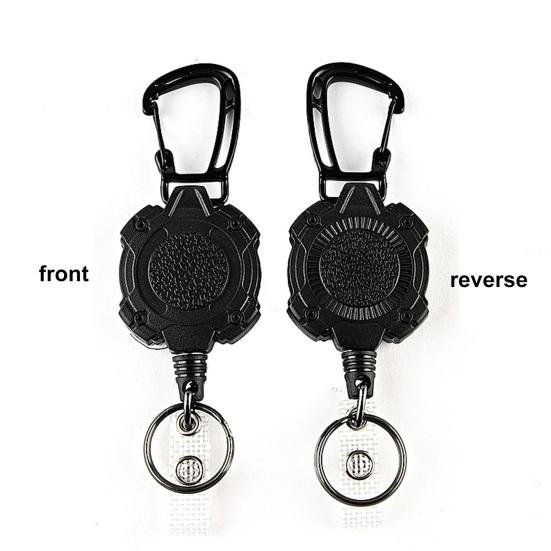 Keychain Ring Portable Stretchable Thickened Carabiner Telescopic Wire Rope Buckle Carabiner Mountaineering Use