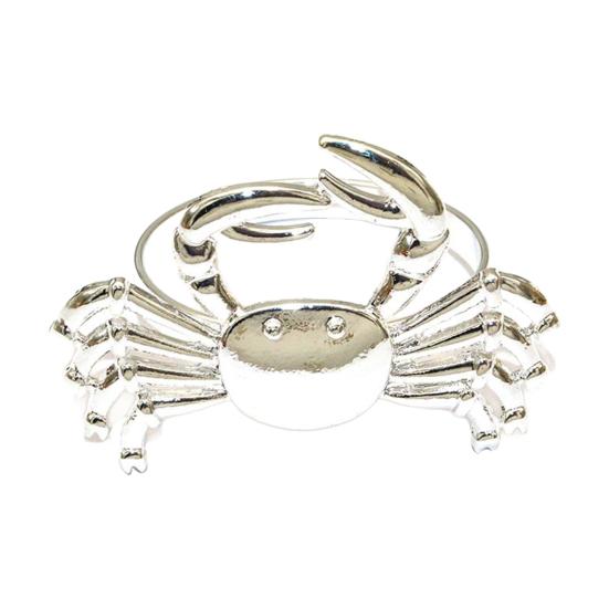 Yousheng Crab Napkin Ring, Reusable Metal Napkin Holder, Coastal Crab Napkin Holder for Summer Gatherings Beach House Parties