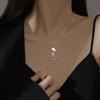S925 Sterling Silver Necklace Instagram Style Simple and Fashionable Light Luxury Collarbone Chain Women's Sweater Chain Tassel Star Necklace