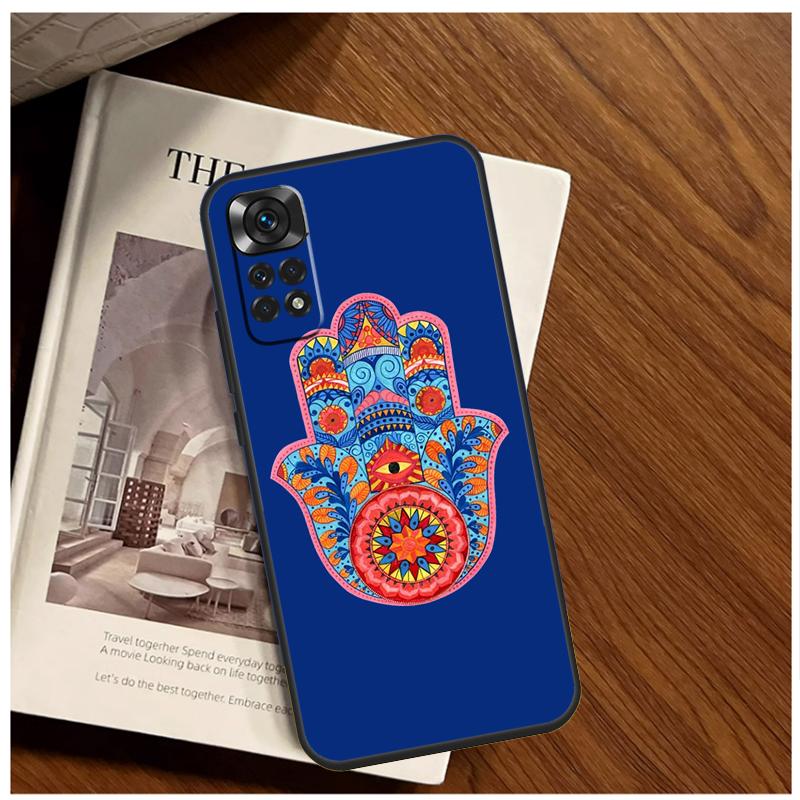 Hamsa Hand of Fatima Case For Xiaomi Redmi 12 12C 13C 10C 9C Redmi Note 13 12 9 10 11 Pro 9S 10S 11S 12S Cover