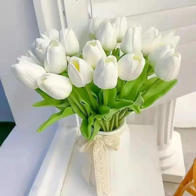 Tulip Artificial Bouquet Flower Wedding Outdoor Home Garden Bouquet Party Decorative Plant Valentine's Day,Thanksgiving,Christma