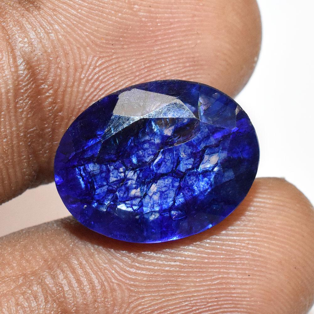 Natural Blue Tanzanite Loose Gemstone 10.75 ct Oval Cut From Tanzania for Jewelry Making and Crafts