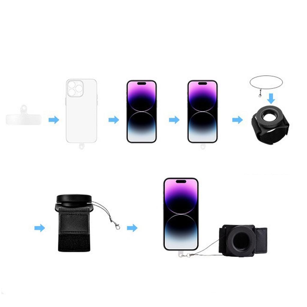 Magnetic Phone Wriststrap Stand Holder For Convenience And Multiple Angle Viewing Navigation Sports Stability