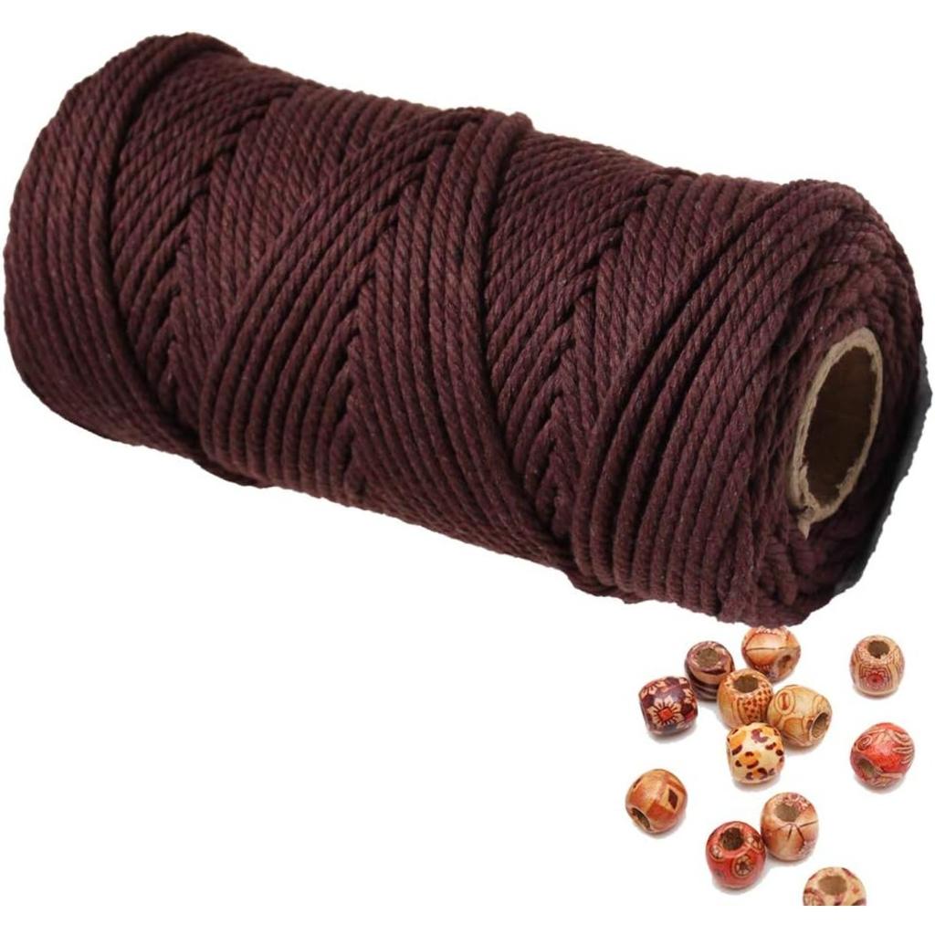 Шнур макраме 4 мм 100 м, хлопковая веревка, веревка, поделки, сделай сам, цветная нить, витой шпагат, ручное шитье, домашнее свадебное украшение
