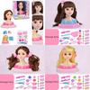 Simulation Half Body Barbie Doll  Make Up Braided Hair Princess Play Toy House