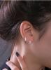 Korean Style 925 Sterling Silver Zircon Hoop Earrings for Women Niche Design Pierced Ears Accessories