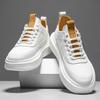Autumn New Men's Breathable Platform Board Shoes Male Lace Up Increased Height Thick Bottom Casual Sneakers Sports White Shoes