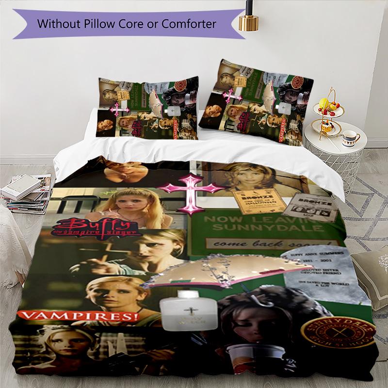 Buffy 3pcs Bedding Set Duvet Cover Closure Includes 1 Duvet Cover & 2 Pillowcases for All Seasons Bedroom Home Dorm Decor