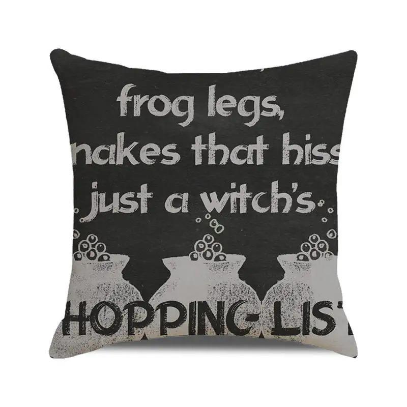 Декоративная наволочка для подушки на Хэллоуин с изображением тыквы, летучей мыши, волшебника, призрака, подходит для украшения дома, гостиной, дивана, комнаты