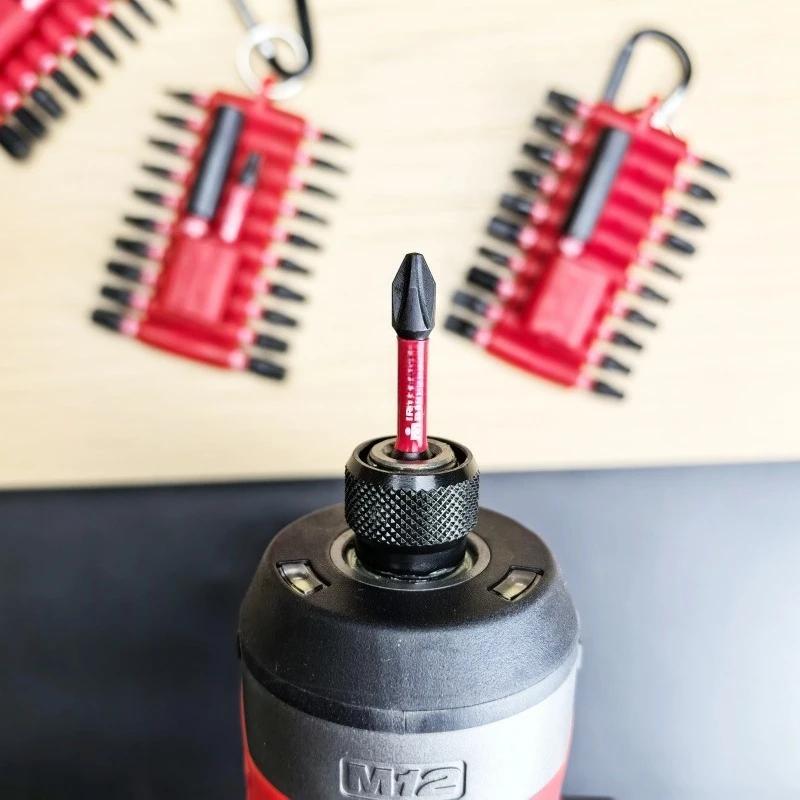 22 Pcs Impact Screwdriver Bits Set with Organizer Sleeve, Magnetic  S2 Steel Multi Driver Bits and 1Pc Bit Holder