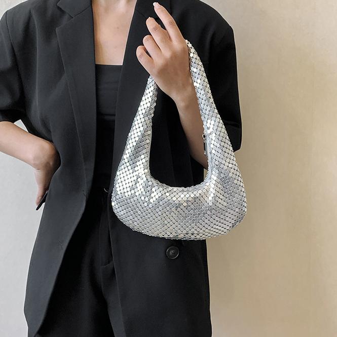 Сумка Shinny Bag Премиум клатч сумка для вечеринки Алюминиевый лист женская сумка подмышку Интернет знаменитость взрыв вечерняя сумка