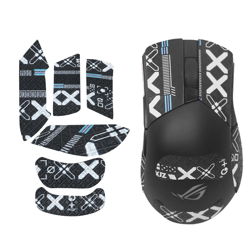Наклейка для мыши NOUKAJU для игровой мыши ASUS ROG Gladius III Wireless, ультратонкая, высоко впитывающая, противоскользящая лента (черный)